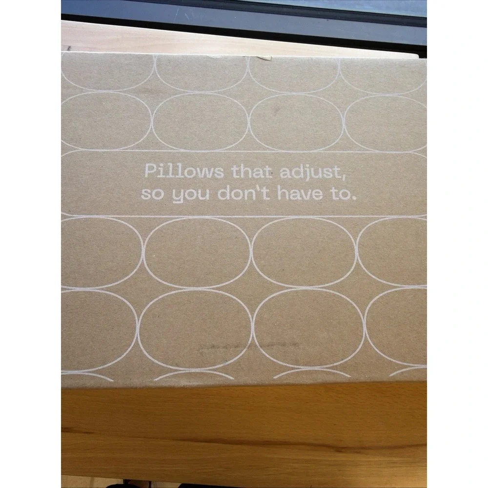 Coop Home Goods Eden Adjustable Crescent Pillow, Queen Size 18x28inch Sealed